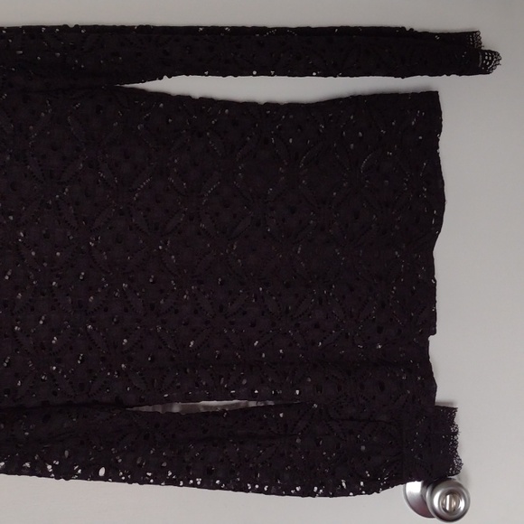 Free People Intimately Black Lace Gothic Victorian Bohemian Top size Small - Picture 6 of 13